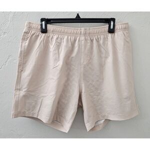 Bermies Swim‎ Trunks Men's Size Large Waves Lined Board Shorts 6" Inseam Beige